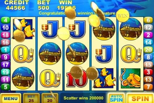 Dolphin Treasure free spins bonus – Treasure Chest scatter triggered